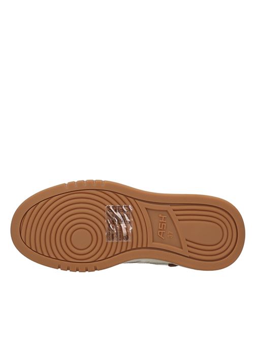 BONO model high sneakers in leather ASH | BONO TUMBLED LEATHER-ROUNDERBIANCO-MARRONE